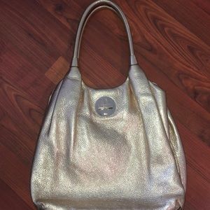 Kate Spade gold shimmer hobo purse